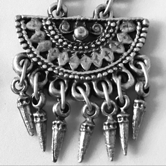 Boho Sterling (Stamped) Silver Earrings! Dangly w Spikes at Bottoms! - Picture 6 of 6